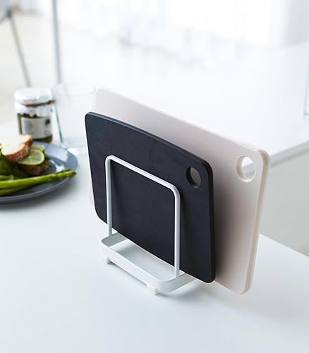 Miniatura 4 de YAMAZAKI Home Plate Soporte para tabla de cortar - Organizador de soporte de estante de almacenamiento de cocina - Acero