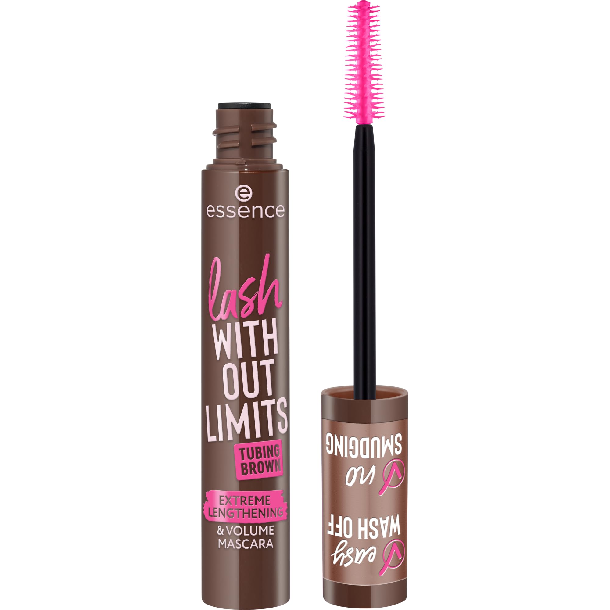 essence lash WITHOUT LIMITS TUBING BROWN EXTREME LENGTHENING & VOLUME MASCARA, volumizing, lengthening (13ml)