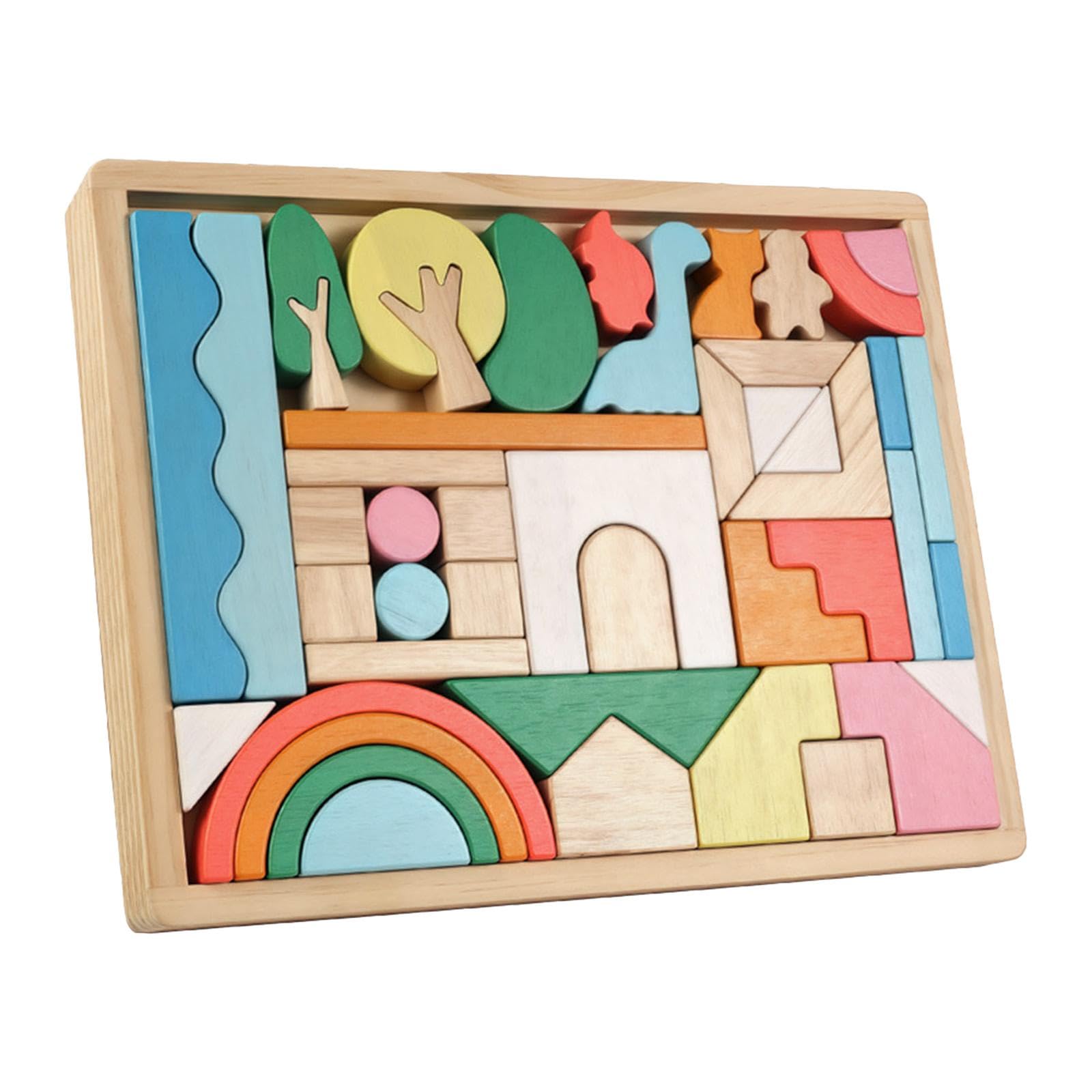 MERIGLARE Bloques de Construcción de Juguetes Decorativos de para Niños Pequeños de 1 a 5 años
