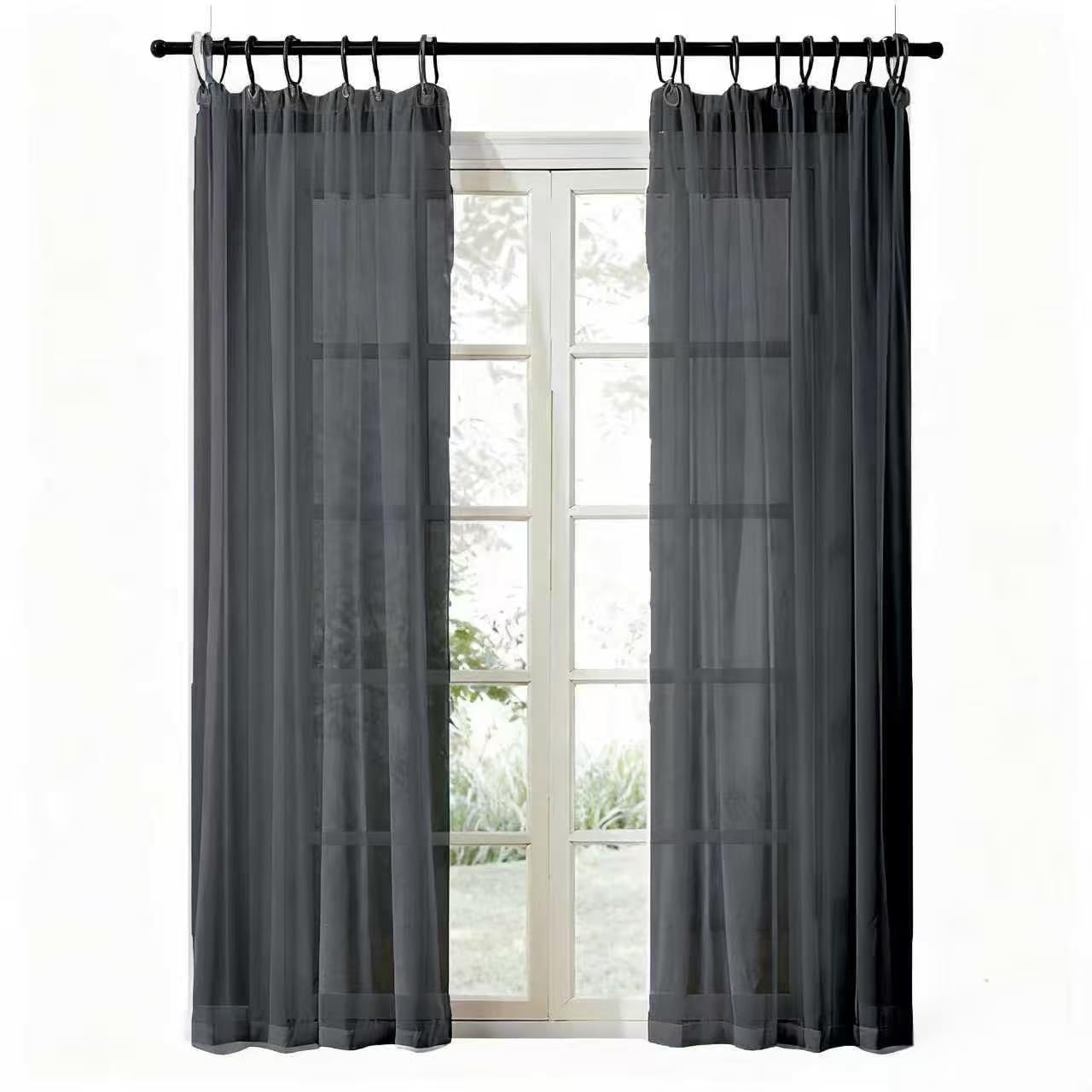 Rideaux transparents HOCEDO lavables pour stopper les reflets du salon