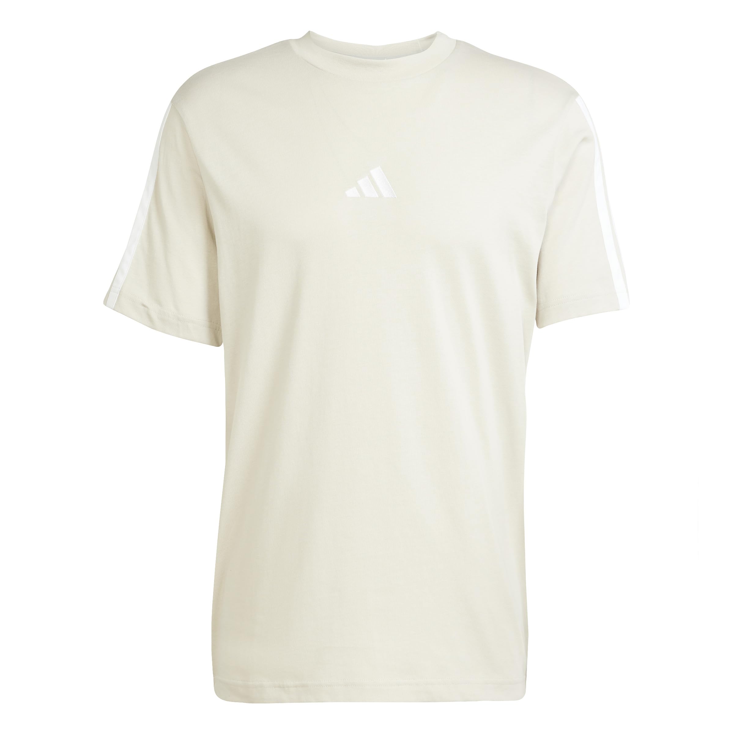adidas Men's Essentials Three Stripes Single Jersey TEE, Wonder Alumina/White, S