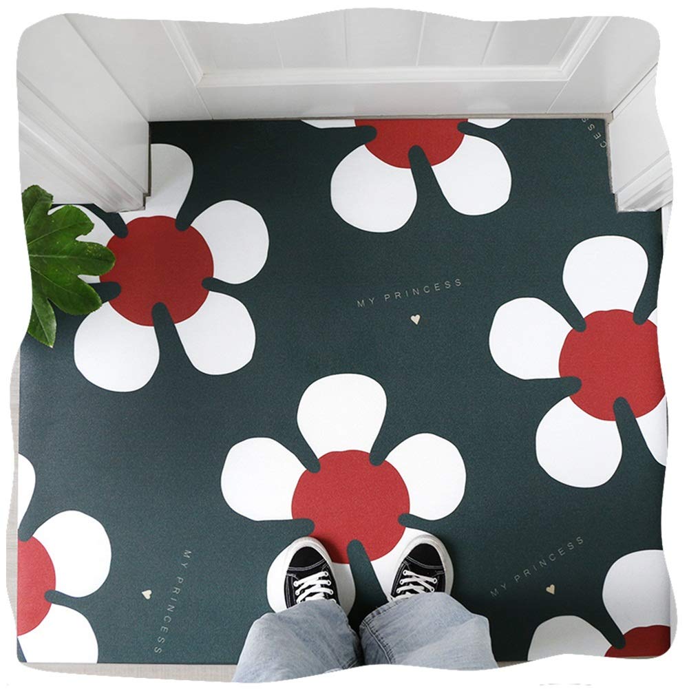 YANGJUN-Doormats Entrance Floor Mat Low-Profile PVC Non-slip Waterproof Scrubable Family Entrance Aisle Hall, Cuttable Customizable (Color : A, Size : 40c120cm)