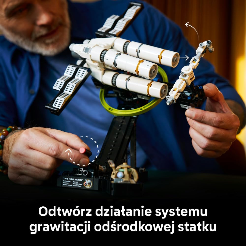LEGO Icons Projekt Hail Mary, kolekcjonerski zestaw konstrukcyjny, model statku kosmicznego dla dorosłych, ozdoba do domu i biura, pomysł na prezent urodzinowy dla mężczyzny i kobiety 11389