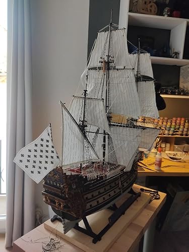 HELLER – Maquette Soleil Royal 1/100ème – 2300 Pièces – Niveau Expert – Bateau De Guerre Français 1669 – Coque 77 Cm – Idéal Pour Modélistes Avertis