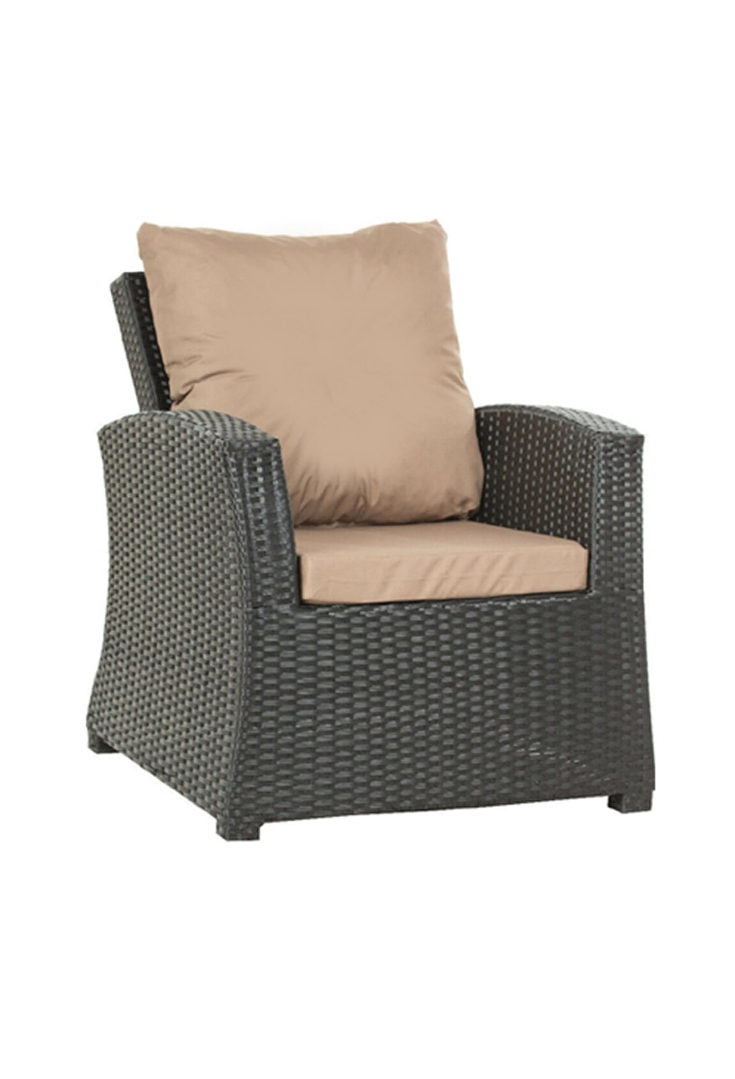 Cuscini per Poltrone da Giardino – Morbidi e Confortevoli, Ideali per Mobili in Rattan, Sedie Relax e Divani da Esterno – Set di - Seduta + Schienale (Beige)