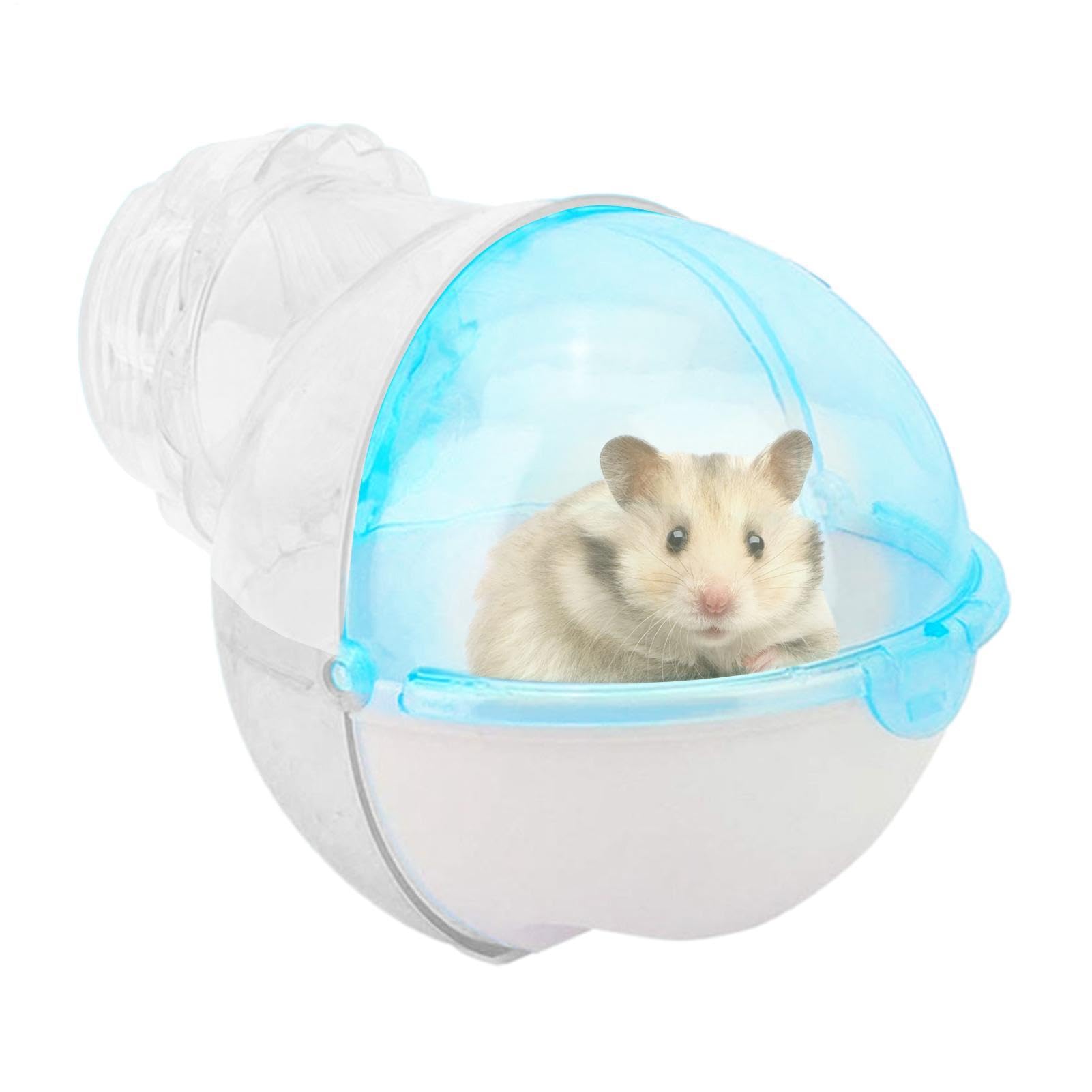 Baok Blue Hamster Toilet Box, Removable Bathing Bowl, Dust Bath, Hamster Bathing Bowl, Transparent Hamster Toilet, Sand Bath Container For Gerbil Syrian
