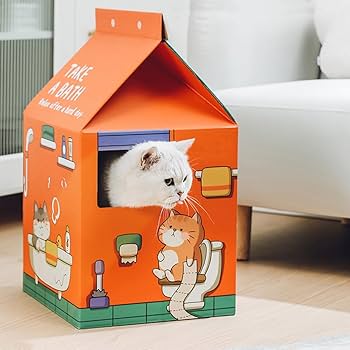 Amazon | IYOIYA 猫 爪研ぎ ハウス ダンボール つめとぎ BOX