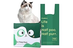 125 Count Cat Poop Bags with Handles: Easy Disposal for Mess-Free Litter