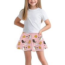 Girls Athletic Skort Size 5-14 Tennis Outfits Running Golf Skirts & Shorts with Pocket