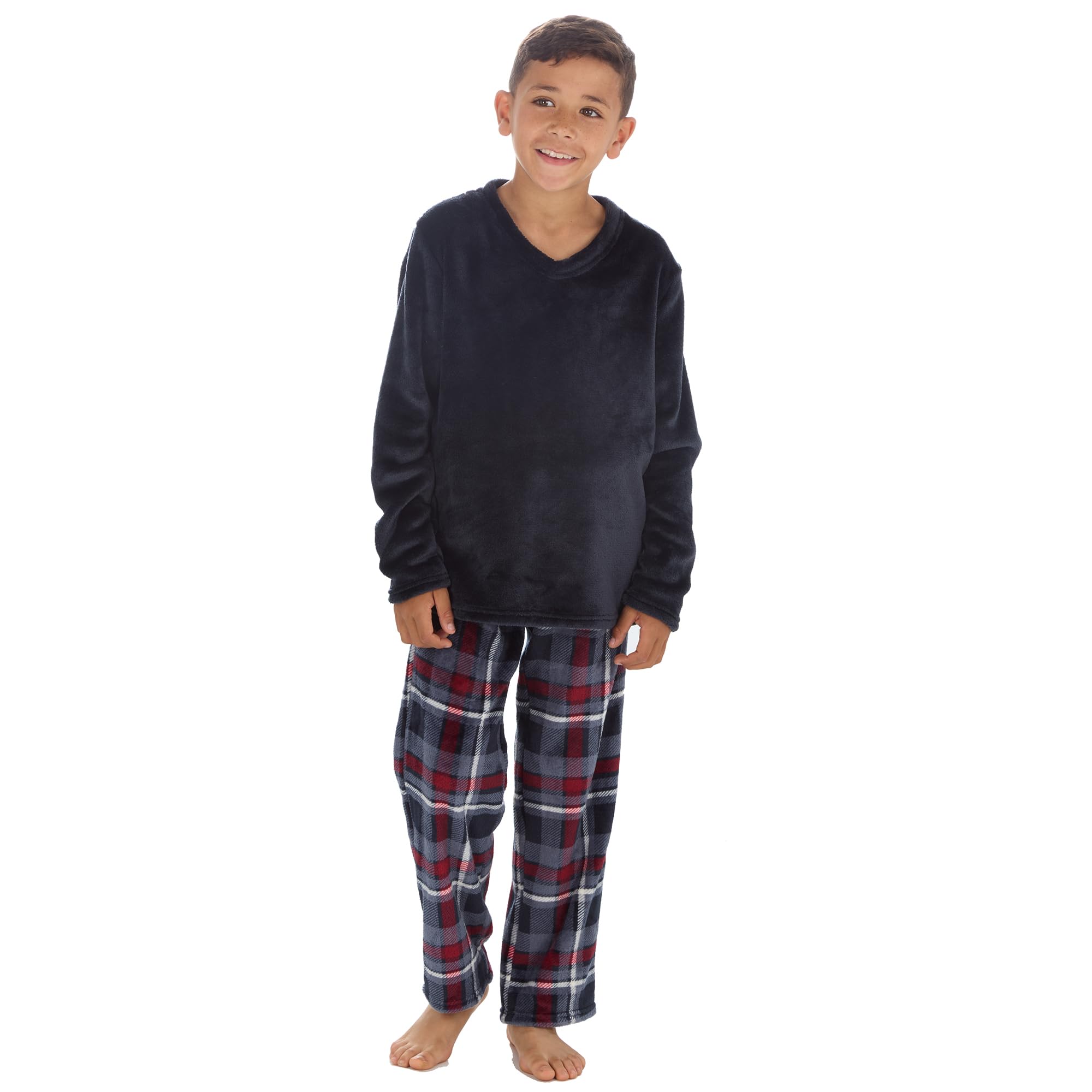 Undercover Boys Fleece Lounge Set 15C659 Navy/Burgundy 11-12 Years