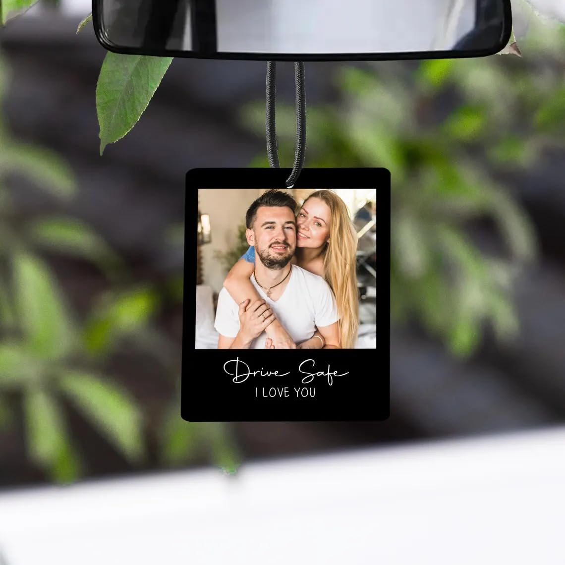 The Gift berry Personalized Car Hanging Photo Frame with Caption | Custom Acrylic Rear View Mirror Accessory | Front and back printed Car Decor Gift, 2.5x3 Inch-image-40