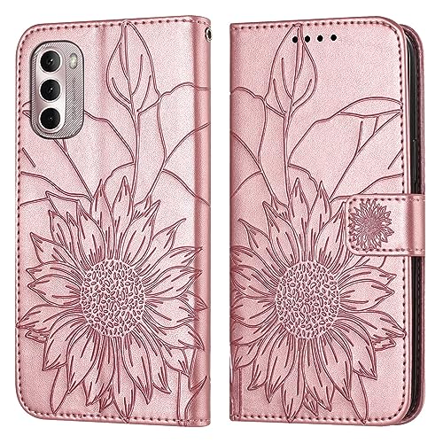 Étui antichoc Moto G Stylus 2022 5G protection intégrale et clapet en relief floral