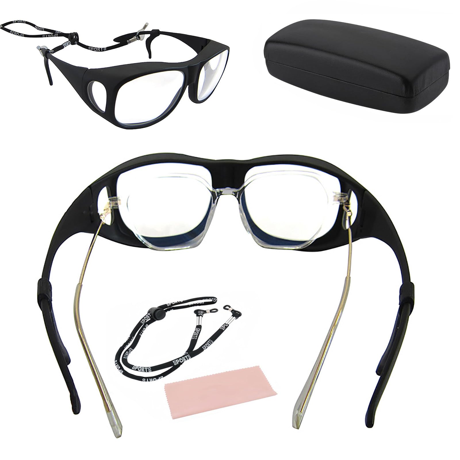 Gafas De Seguridad Para Rayos X (Compatibles Con Sus Propias Gafas), Lentes De Alta Transmitancia De Luz De 0,5/0,75 Mmpb, Con ProteccióN Lateral, Para ExáMenes De Rayos X En Hospitales. 0.75mmpb