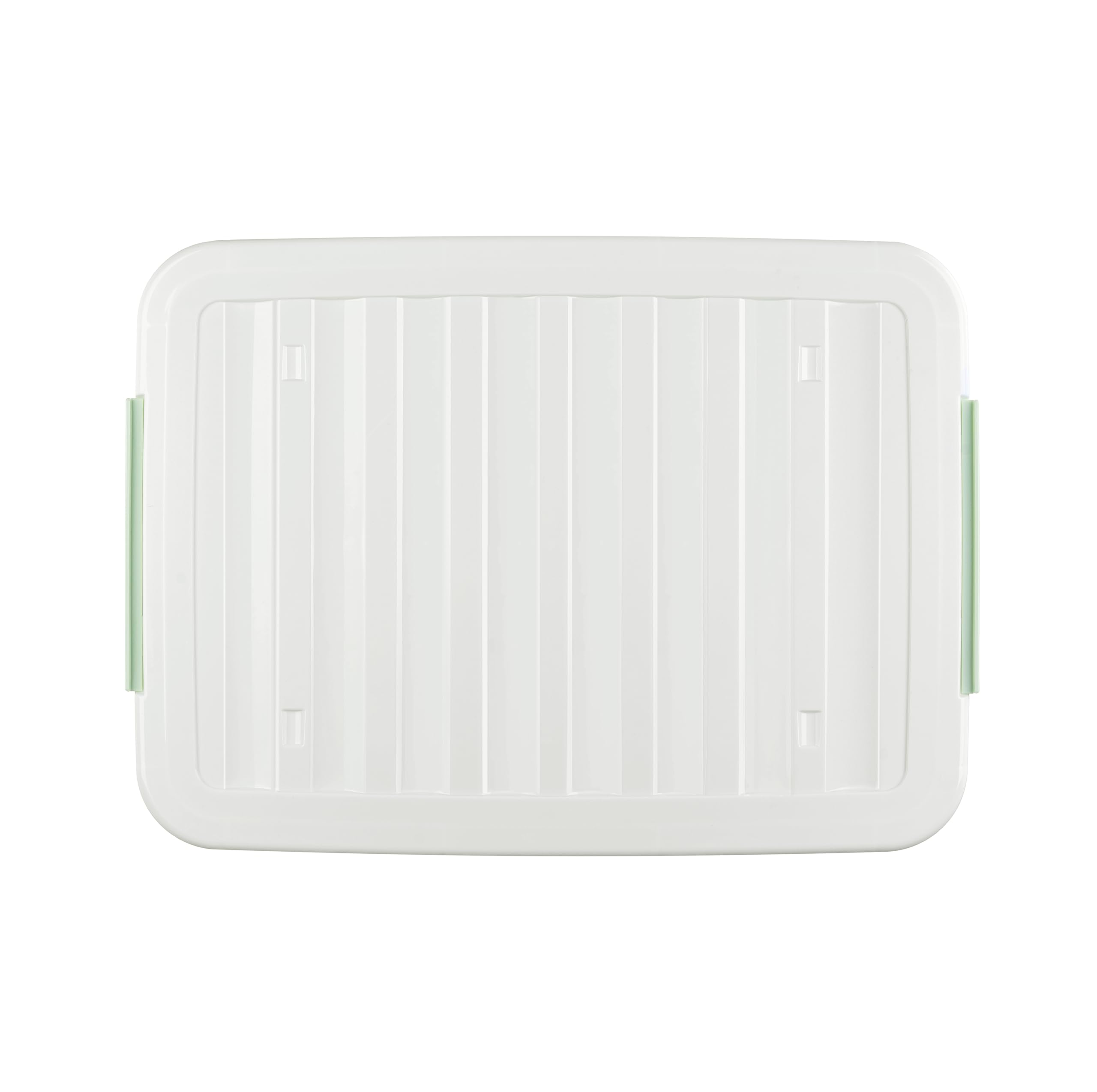 Cetomo 80 l x 4 pudełka do przechowywania z kółkami, plastikowe pudełko do przechowywania z pokrywką, klamry zatrzaskowe, zapięcie na zatrzask, możliwość układania w stos, zagnieżdżanie, trwały
