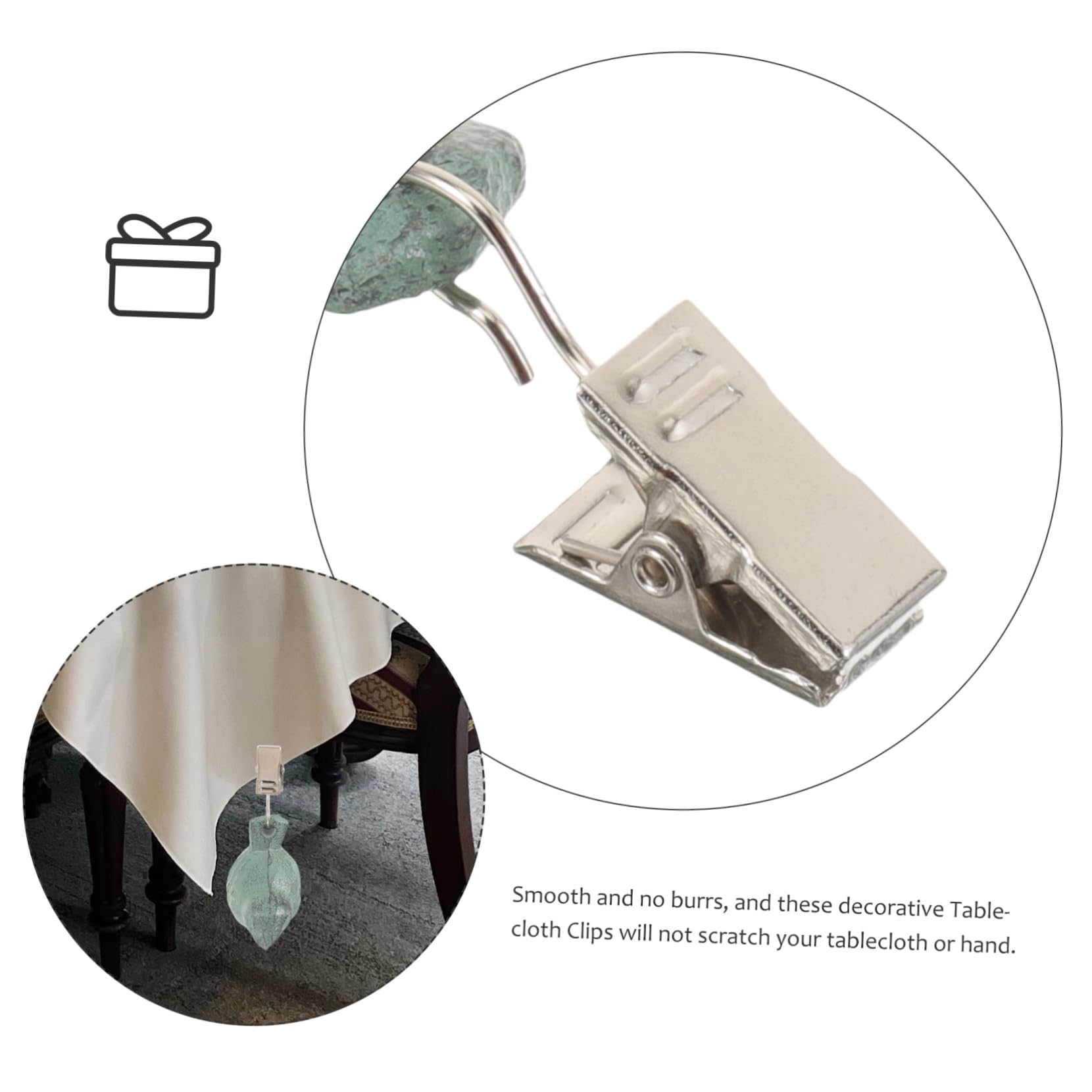 4pezzi Fermatovaglia Creativi Clip per Tovaglia Picnic e Resistente e all