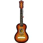 23 Acoustic Guitar, Kids 6 String Toy Guitar - Realistic Steel Strings - Beginner Practice First Musical Instrument for Children, Toddlers (Amber Sunburst)