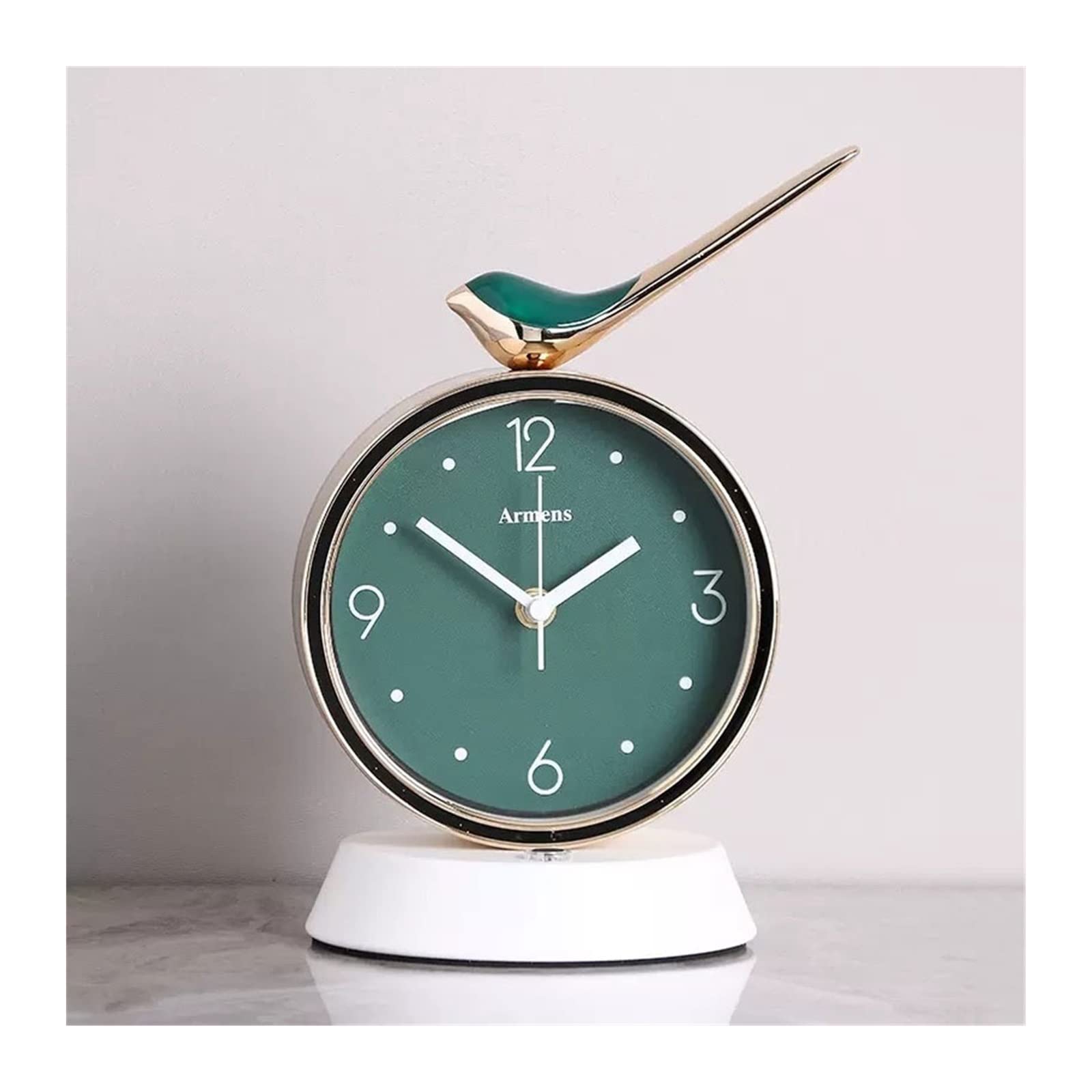 Reloj de mesa con pájaros decorativos y péndulo moderno para mesita de noche en color D