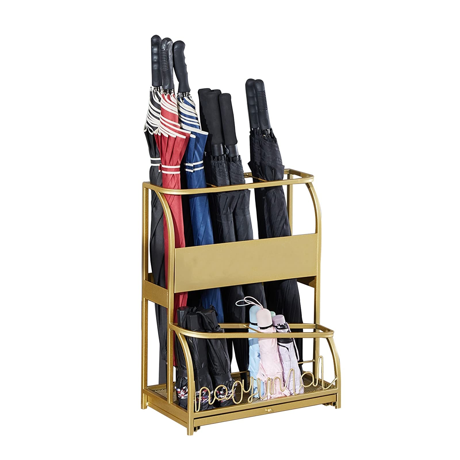 Porte-parapluies hôtel et maison 36x25x55cm avec bac d'égouttage amovible
