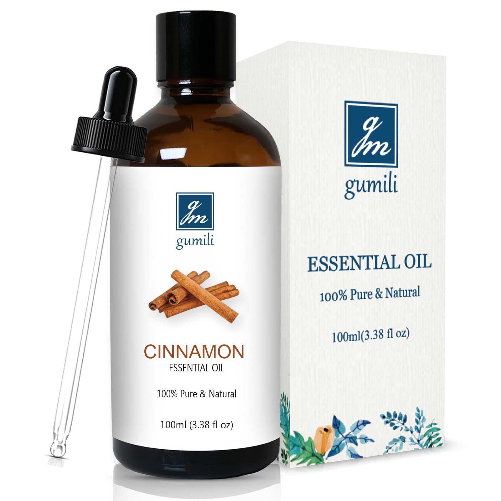 GM Gumili Cinnamon Oil for Diffuser, Room Spray, DIY Candle &amp; Soap, 100mL