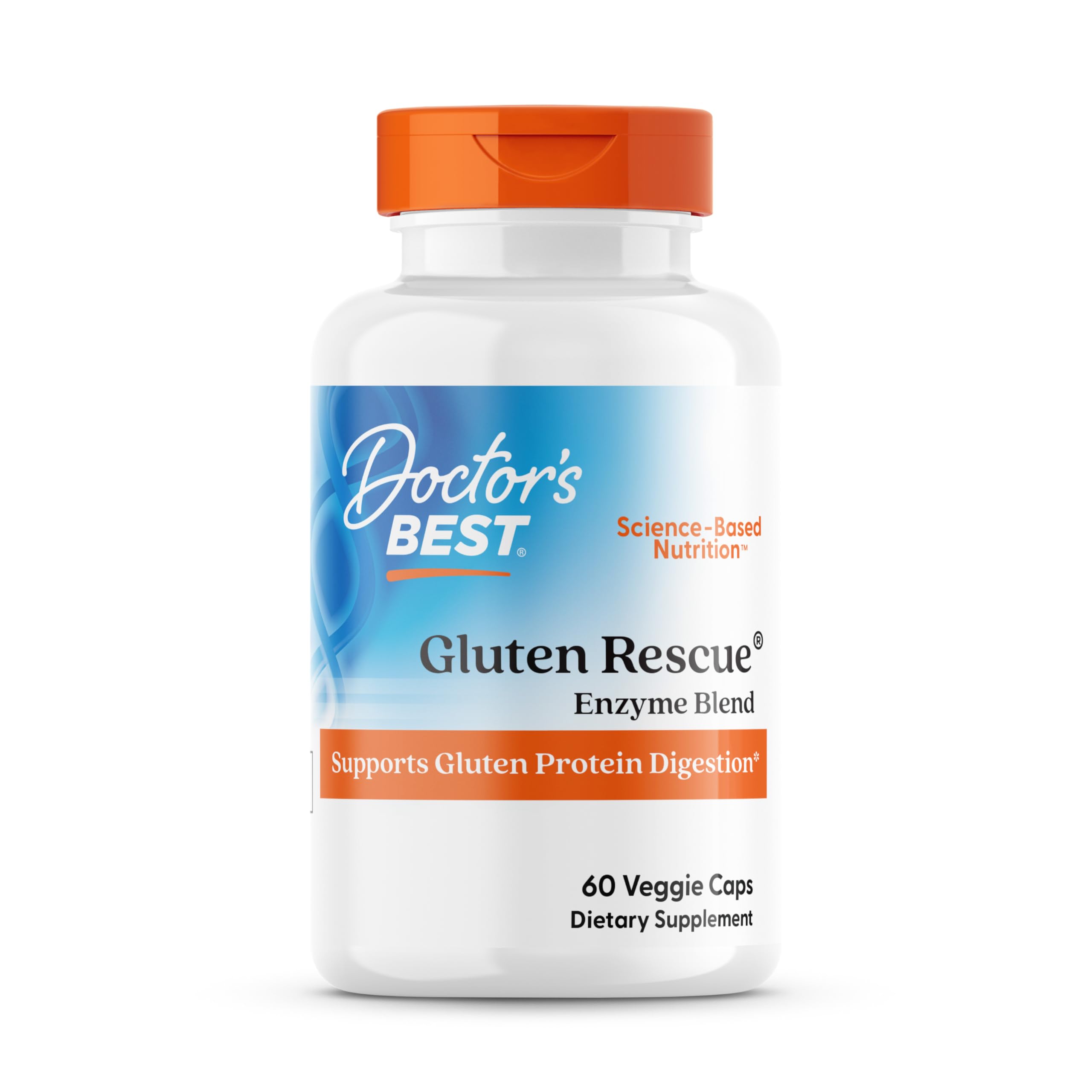 Doctor's Best Gluten Rescue with Glutalytic, Non-GMO, Vegan, 60 Count (Pack of 1)