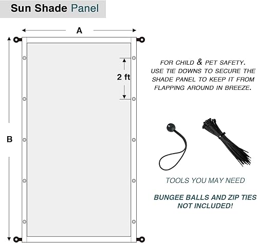 Miniatura 5 de ECOOPTS Toldo para exteriores, 10 x 16 pies, con ojales y varillas pesadas para pérgola, patio, porche (beige)