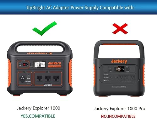 Miniatura 2 de UpBright Nuevo adaptador de CACC compatible con Jackery Explorer 1000 E1000 Estación de energía portátil 1002Wh generador solar 46.4Ah 21.6V batería