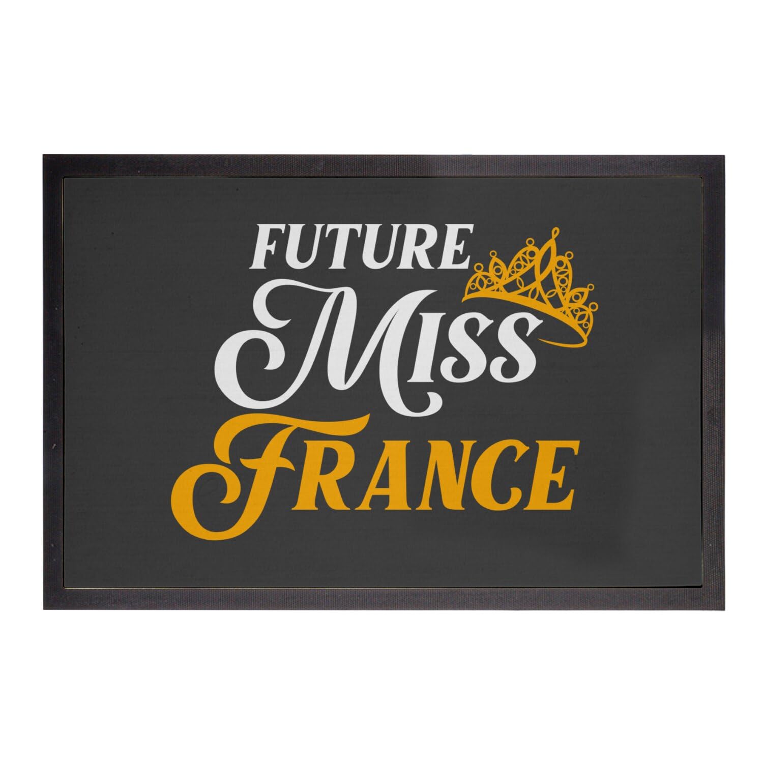 Paillasson noir 75x50cm grand format imprimé Future Miss France