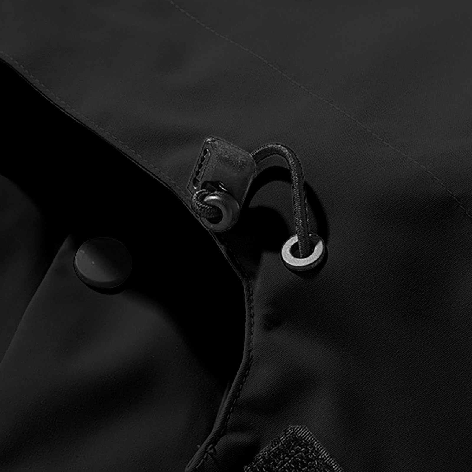 Chubasquero para mujer, ligero, cortavientos, holgado, chubasquero, ropa de senderismo con capucha, talla grande
