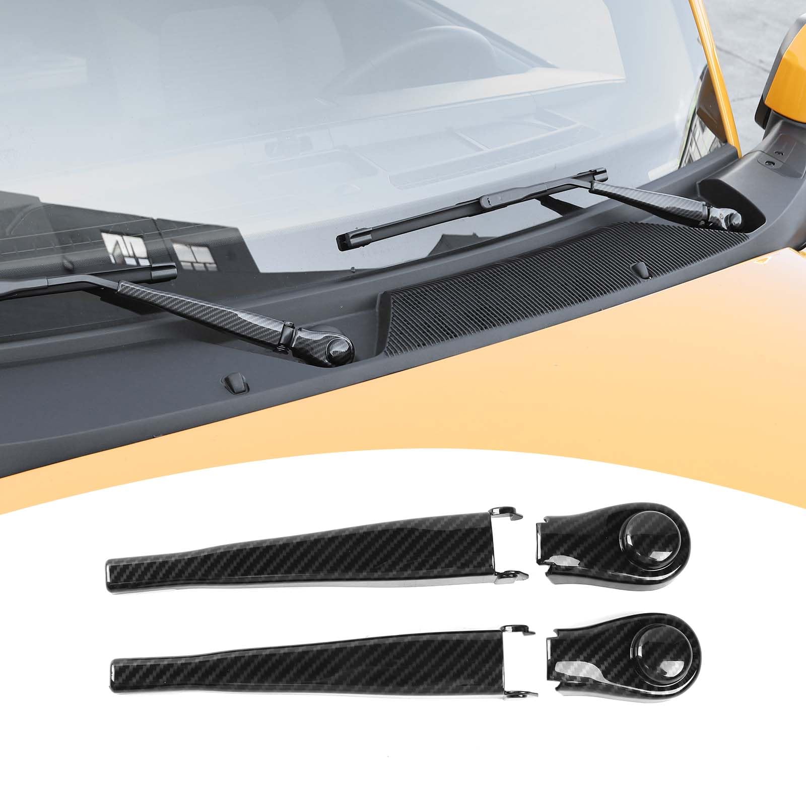 PDKLIN for Bronco Windshield Wipers Trim Covers Carbon