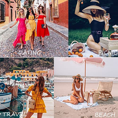 AOSPHIRAYLIAN Wedge Sandals for Women Open Toe Cutout Platform Bohemian Sandals High Heel Buckle Ankle Strap Comfy Summer Sandals 6