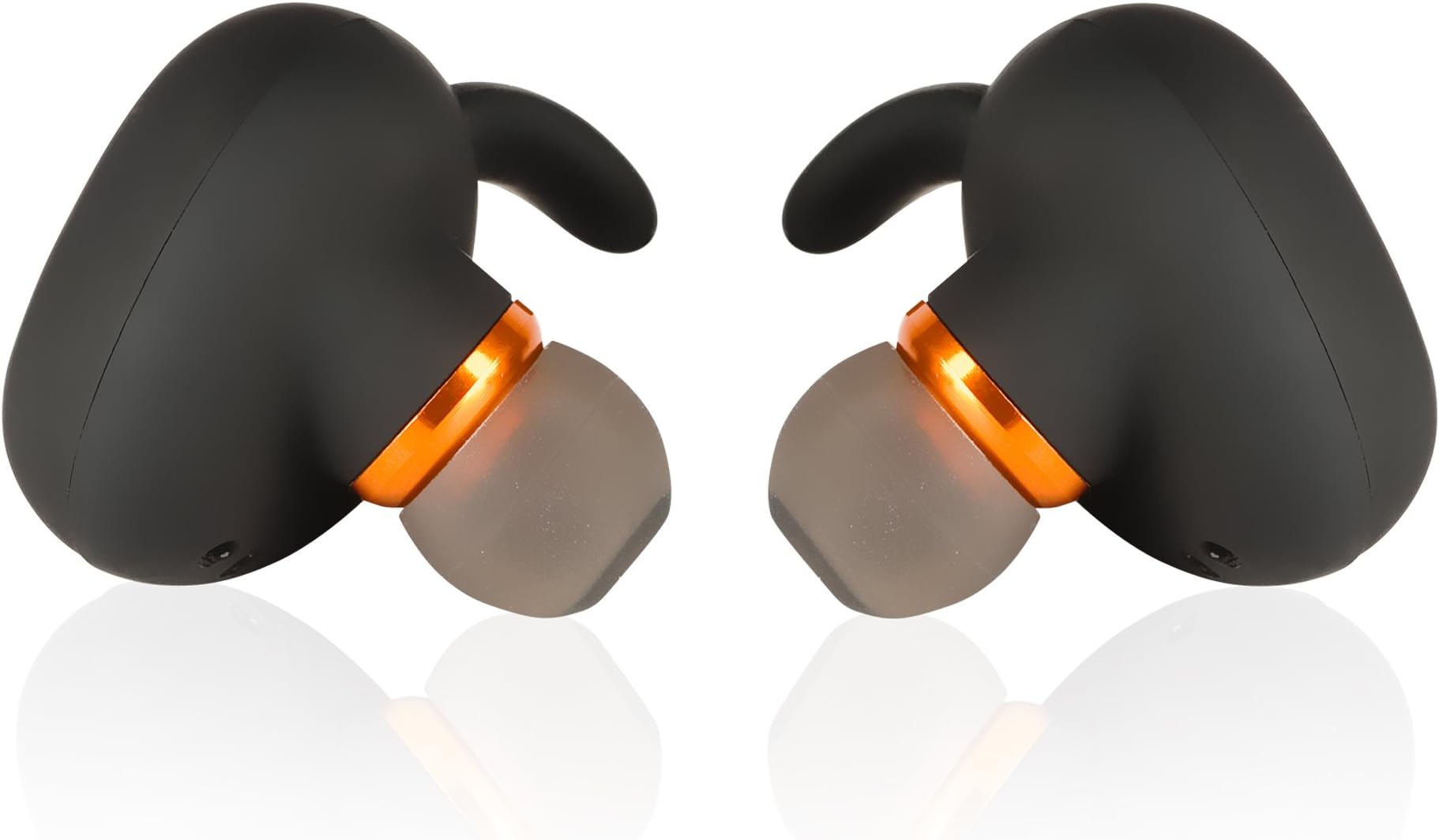 Phaz W2 Truly Wireless Noise Reduction Bluetooth Earbuds with Athletic Ear-Hook Fit, Built-in Mic for Hands-free Calling and Innovative Portable Charging Case