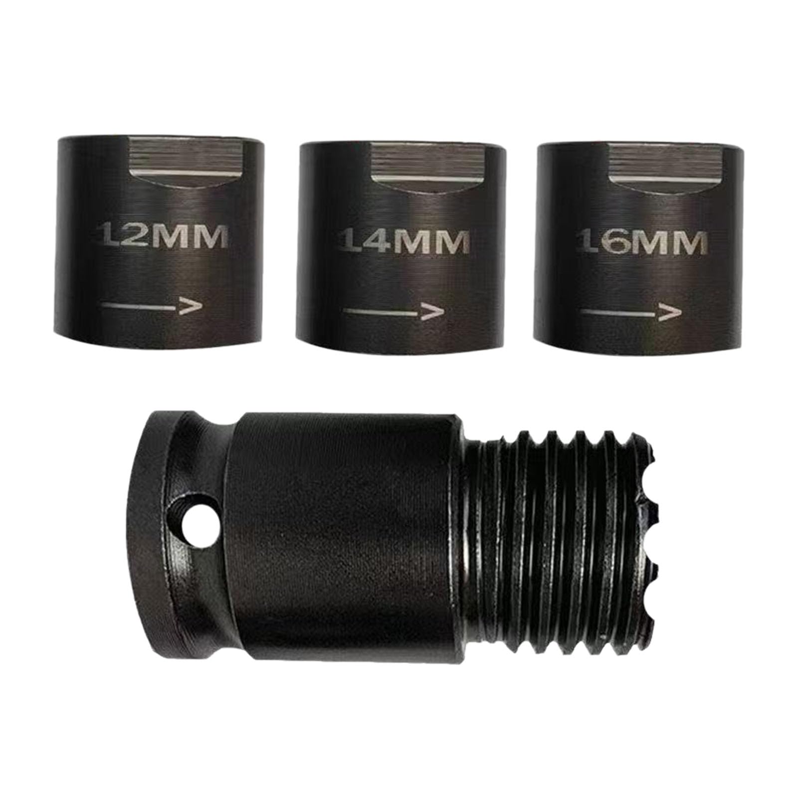 Waterstop Bolt Sleeve 3 Piece Threaded Rod, Concrete Formwork Disassembly Tool Carbon Steel for Exterior Rod Impacts Wrench Socket Set