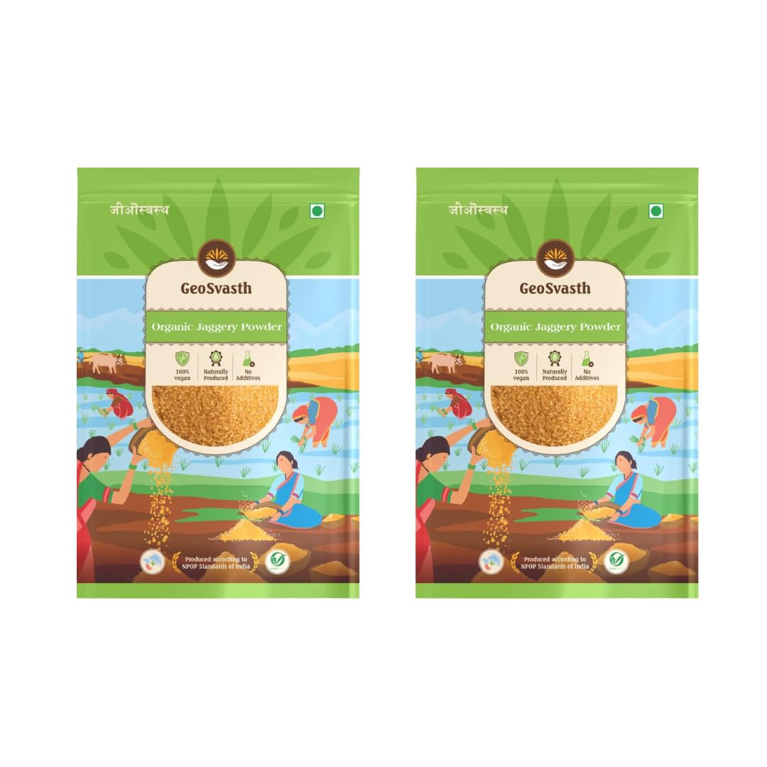 See full amazon price history chart for GeoSvasth Organic Jaggery Powder 500 gm | 100% Certified | Healthy Sugar Substitute | Unbleached | Chemical & Pesticides Free Natural Gud Powder | (Pack of 2) GeoSvasth Organic Jaggery Powder 500 gm | 100% Certified | Healthy Sugar Substitute | Unbleached | Chemical & Pesticides Free Natural Gud Powder | (Pack of 2) (B0D3VGWLK3) Amazon Price History, Amazon Price Tracker