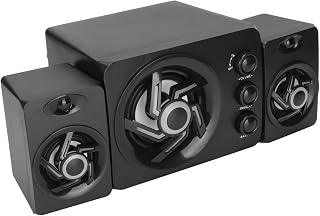 Gedourain RGB Speakers, Stereo Speaker System Plug and Play Stereo Speaker for Monitor Tablet MP3 Player for Computer Laptop Mobile Phone(New black)