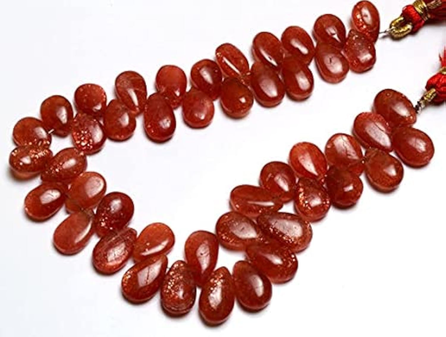 Fil perles sunstone poire lisses pour créer un cadeau personnalisé