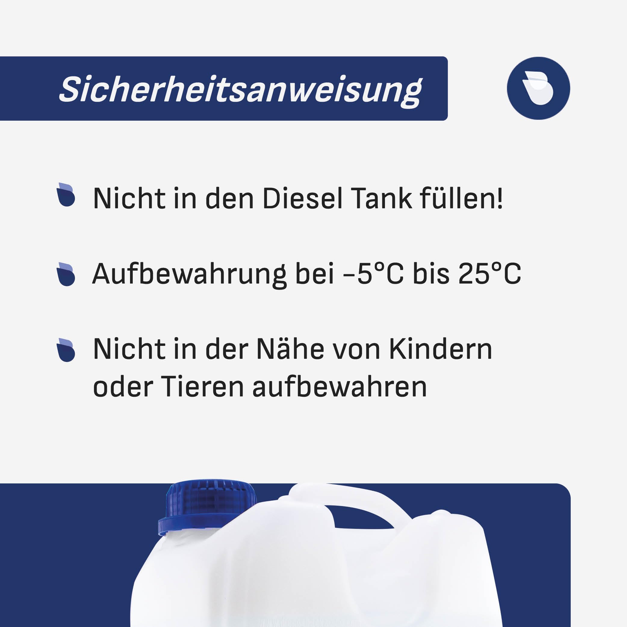 AdBlue 20L - 4x5 Liter Premium Harnstofflösung Kanister mit Flex-Ausgießer für Diesel-Motoren, ISO 22241 Konform – Optimale SCR-Abgasnachbehandlung, Made in Germany, PKW, LKW, Baumaschinen