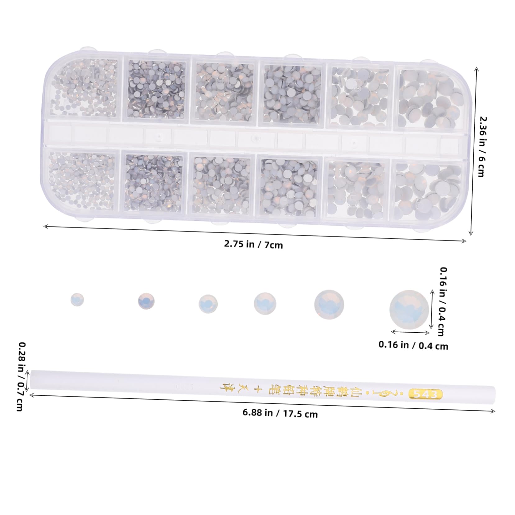 MUCKLILY 12pc Nail Charms Set Fashion Gems Manicure Decorations Jewelry for DIY Nails