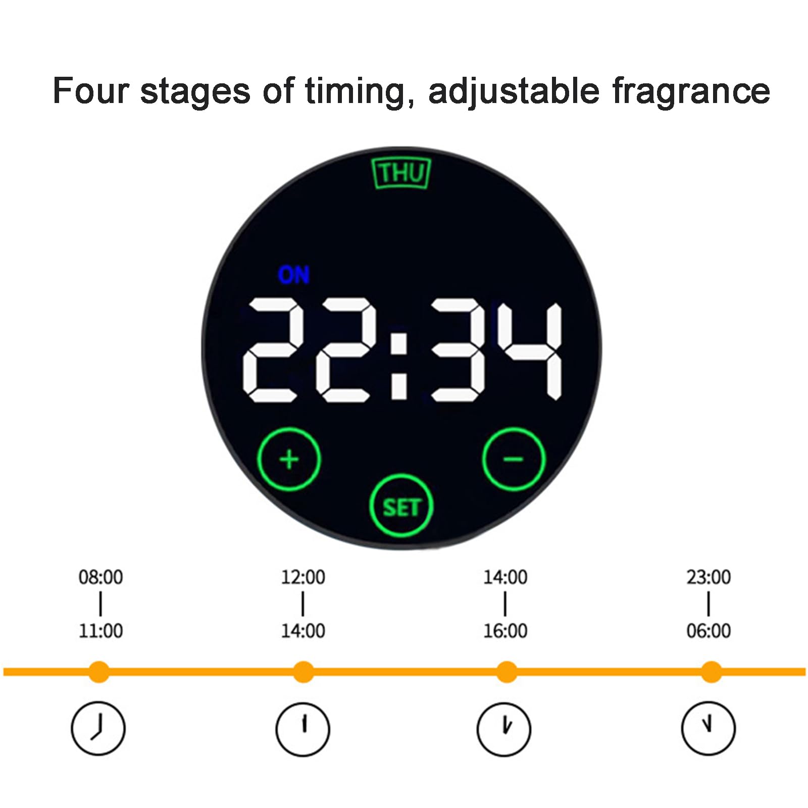 Difusor De Aromaterapia Inteligente, Difusor De Aceites Esenciales con Tecnología De Aire Frío, Ajuste De Tiempo De 4 Segmentos, con Panel Táctil, Instalación En Pared O Escritorio
