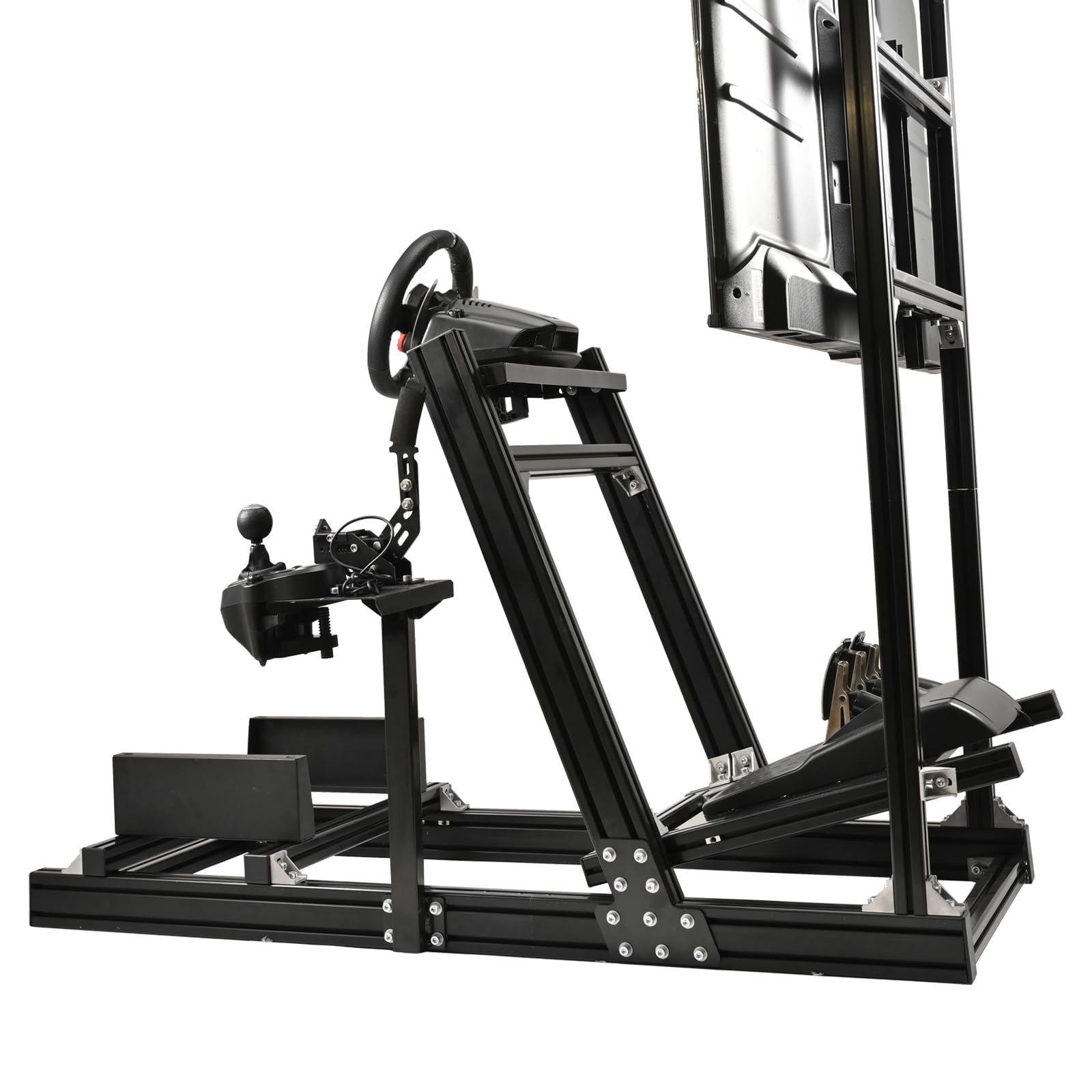 Marada Aluminum Profile Sim Racing Cockpit, With Unlimited Adjustment, Suitable For Thrustmaster/Fanatec/Moza/Logitech g29 g920, Racing Frame no TV &Wheel &Pedals & Joystick