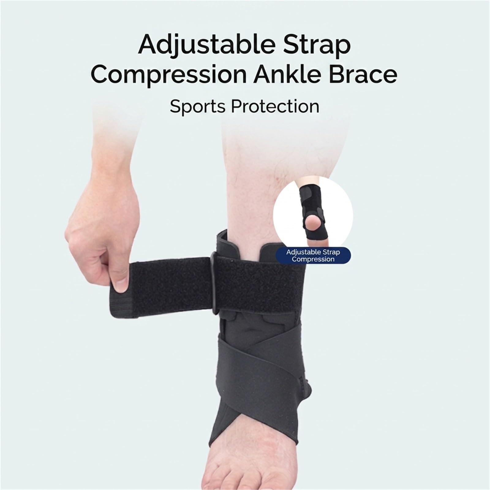 Generisch Kompressions-Sprunggelenkbandage, mit atmungsaktivem Stoff, für Sport und tägliches Gehen, Modell CJDW1030