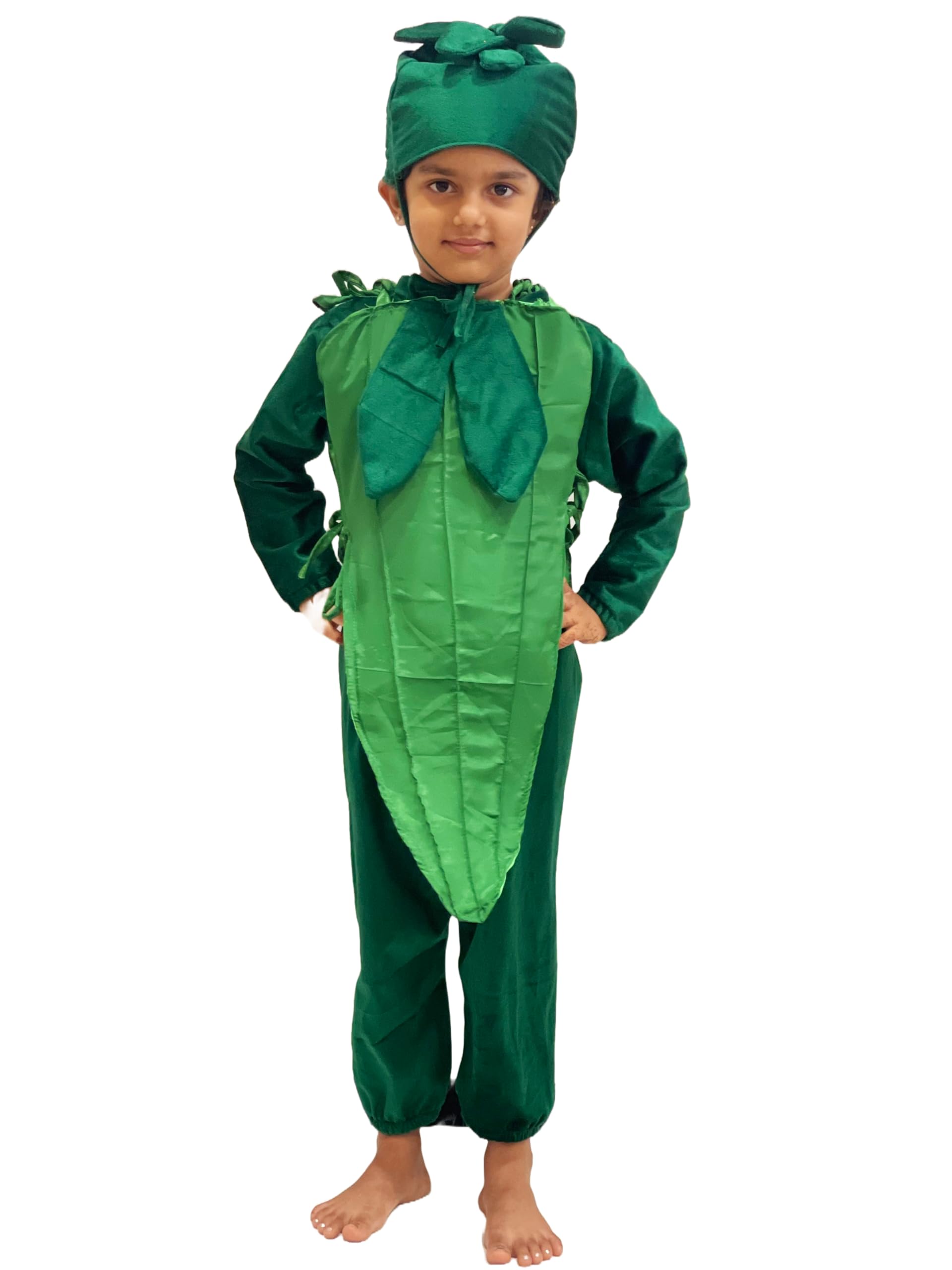 green colour fancy dress ideas Green Peas Hari Matar Vegetable Kids Fancy Dress Competition Costume Buy / 6-7 years main image 0