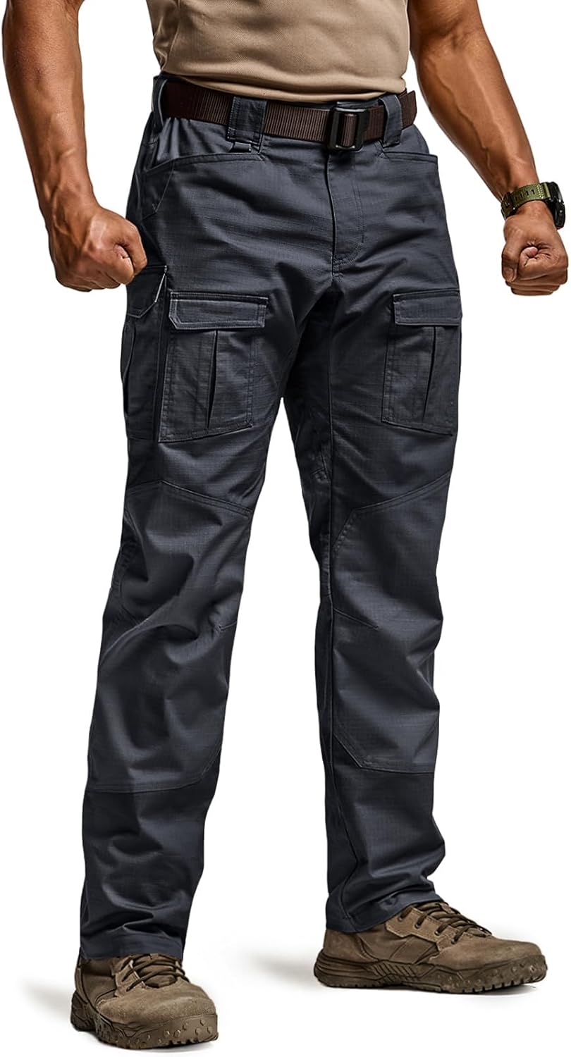 CQR Men’s Flex Ripstop Tactical Pants, Water Resistant Stretch Cargo Pants, Lightweight EDC Hiking Work Pants CQR Men’s Flex Ripstop Tactical Pants, Water Resistant Stretch Cargo Pants, Lightweight EDC Hiking Work Pants