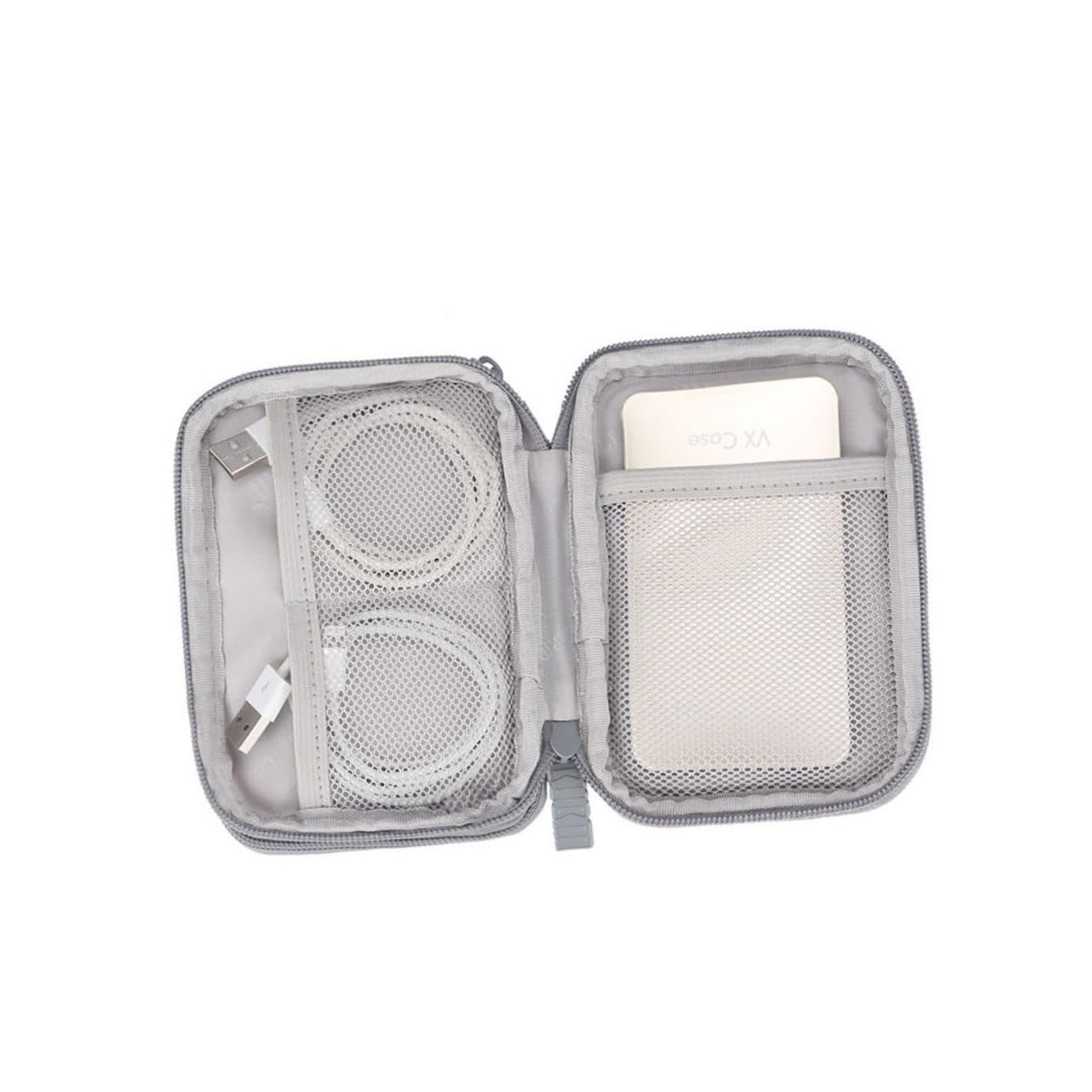 DOITOOL 1pc Compact Dual-layer Data Cable Organizer Earphone Storage Bag Multi-function Sundries Holder for Travel Business Trips and Home Use Lightweight Design