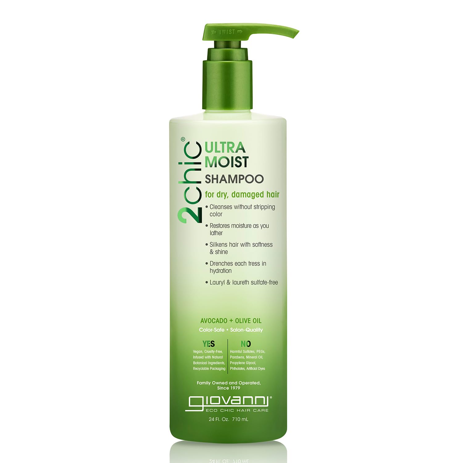 GIOVANNI 2chic Ultra-Moist Shampoo, Avocado & Olive Oil, Shea