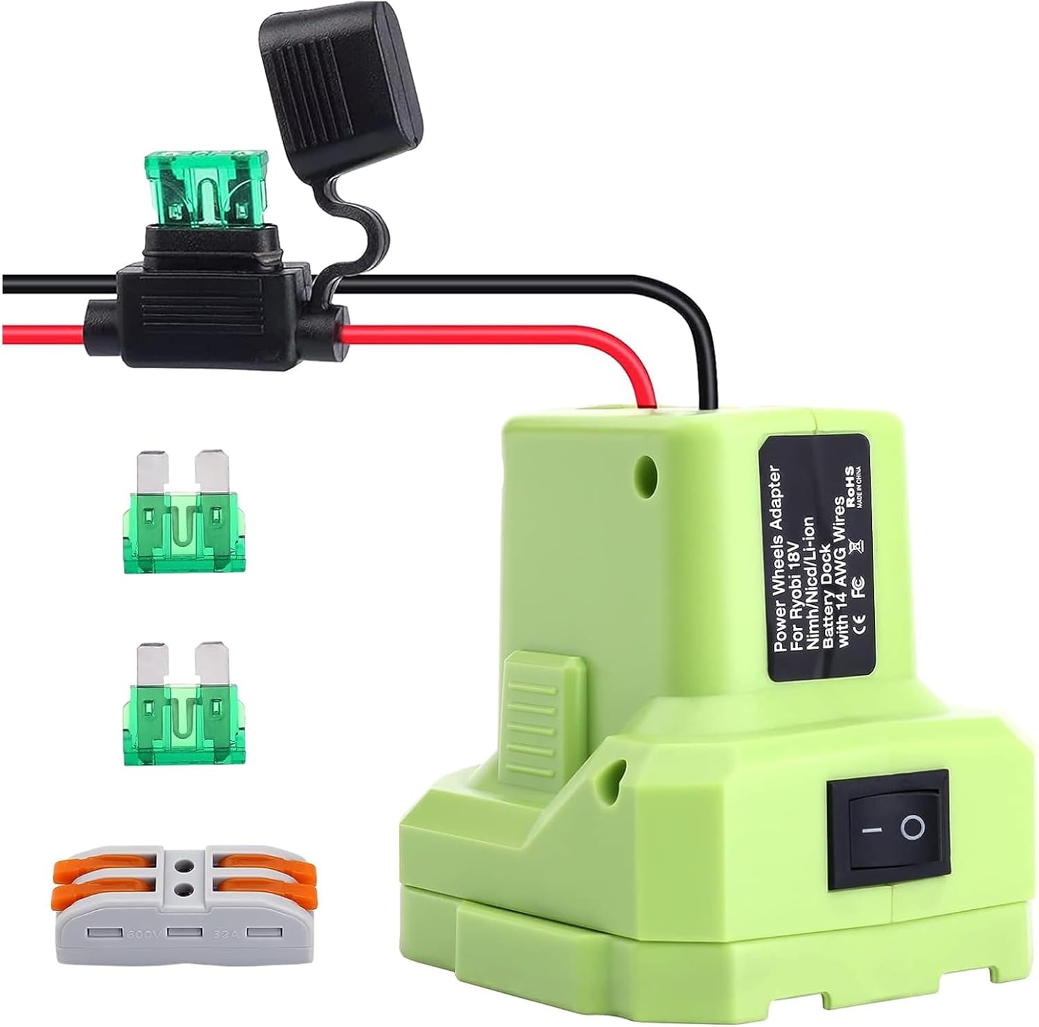 Power Wheel Battery Adapter Compatible with Ryobi 18V