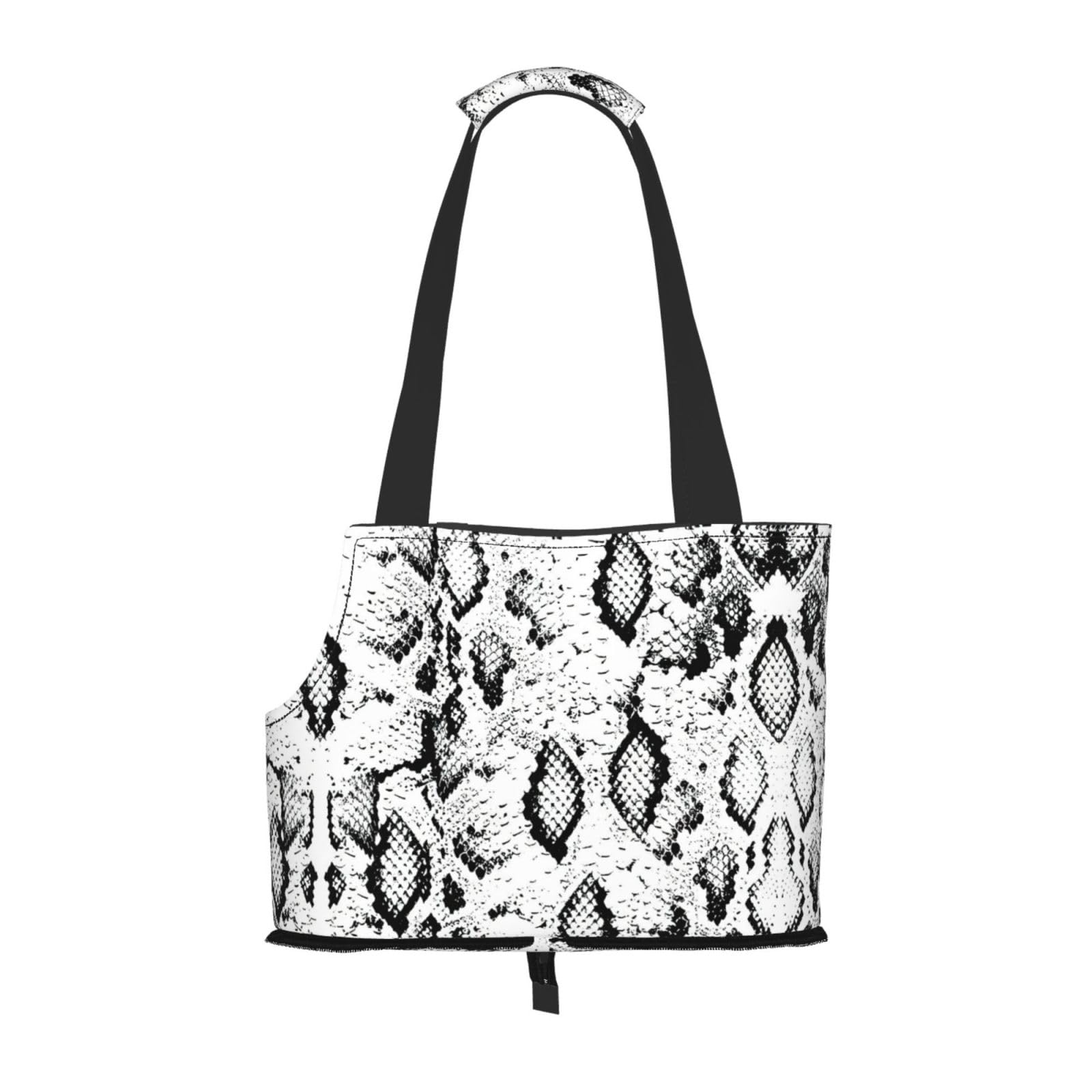 Sac de transport en peau de serpent imprimé pour chat, chien et lapin