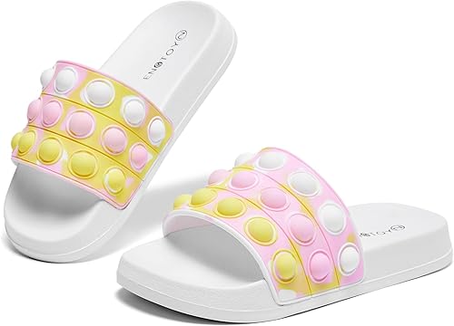 Miniatura 9 de Engtoy Sandalias para niños y niñas, unisex, ligeras, antideslizantes, puntera abierta, cómodas, para ducha, playa, divertidas sandalias