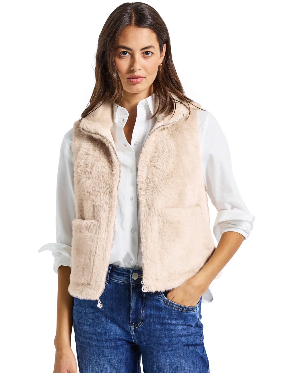 Street One Damen Softe Weste in Fell-Optik