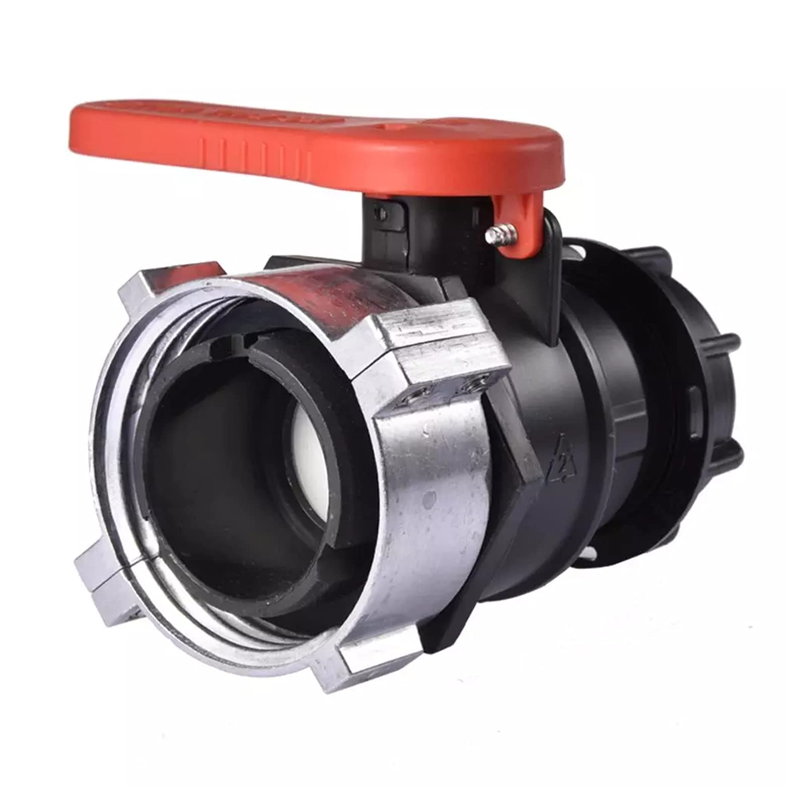 IBC, zawór kulowy, adapter odpływowy, części przyłączeniowe, do ogrodu, kranu, wylot śrubowy, wąż do zbiornika na deszczówkę DN50 (75 mm)
