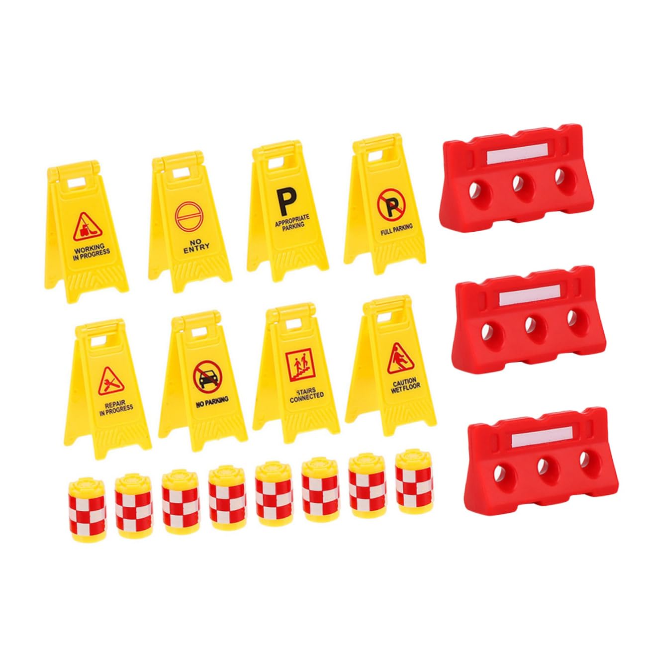 HONMEET Children's Traffic Cone Sign Set Slow Down Boys and Girls at Play Sign for Boys and Girls' Cognition